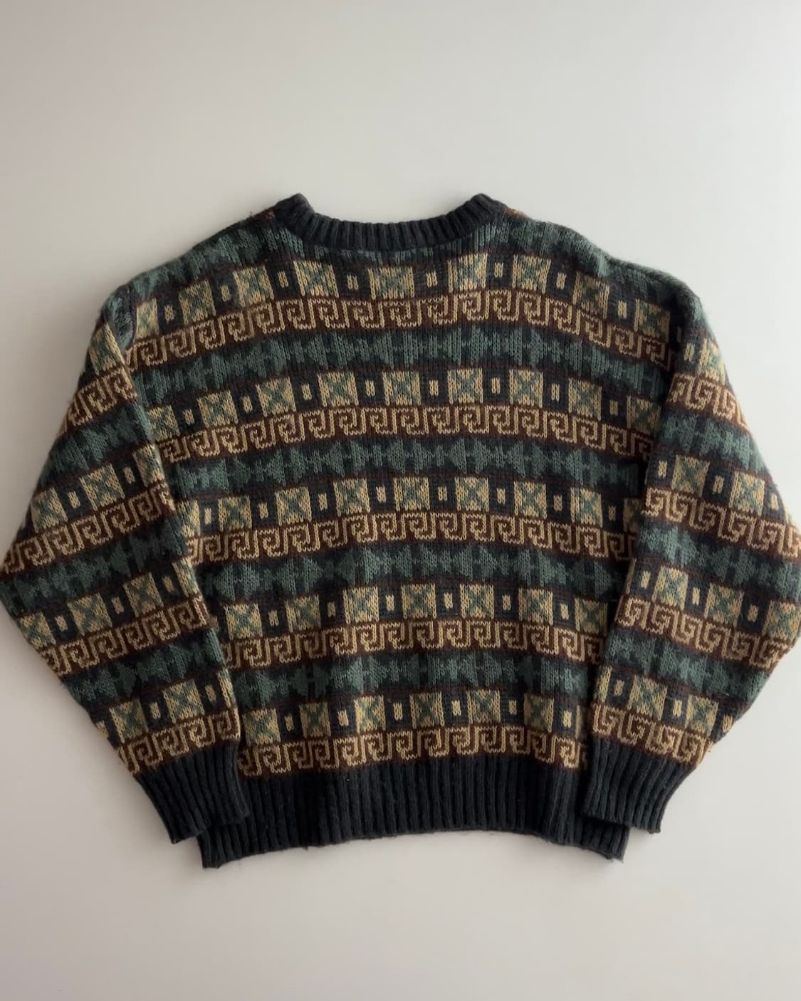아이스웨어 아이슬란드 빈티지 패턴 울 니트 M 상품이미지2