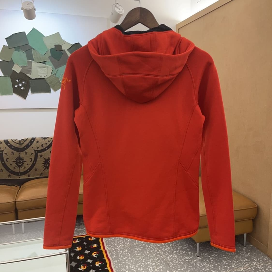 아크테릭스 우먼 Y2K 오렌지 러닝 기모 후드 져지 집업 S C07424 상품이미지4