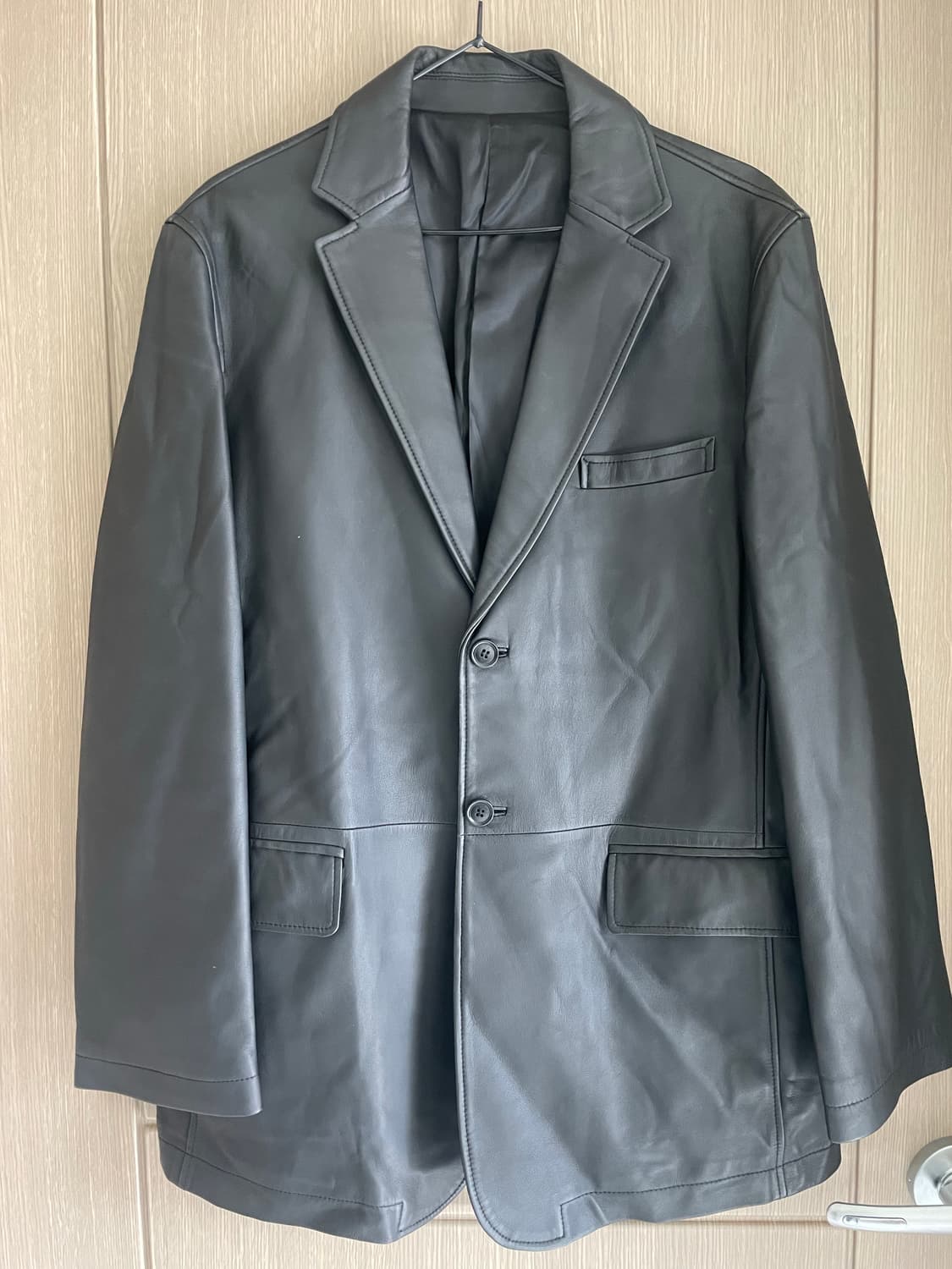 PAT 양가죽 블랙 클래식 레더 블레이저 상품이미지1