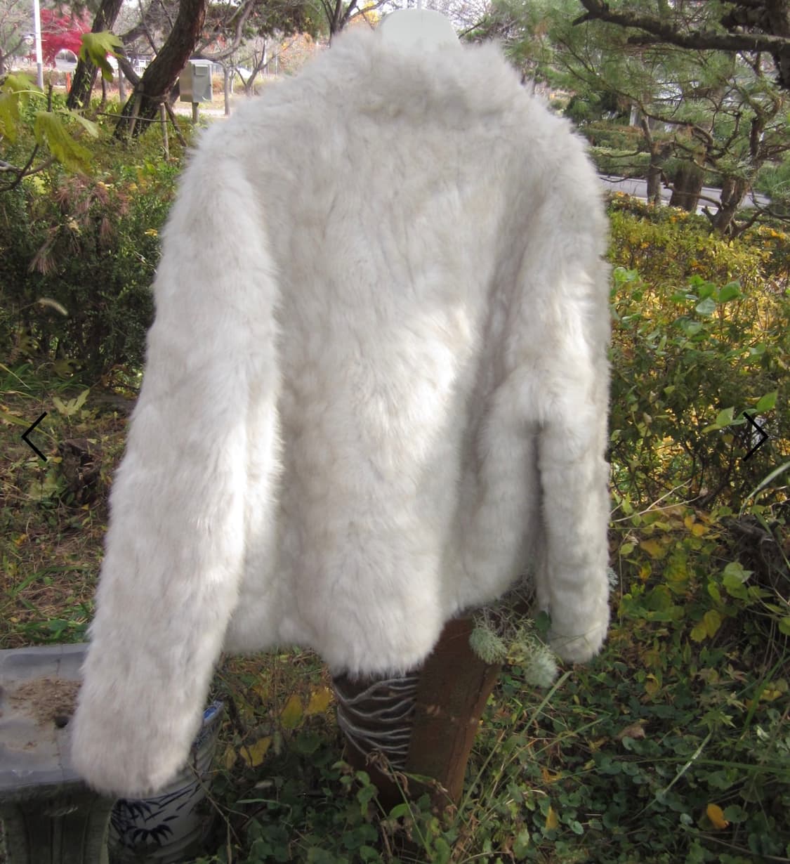 키이라 아이보리&베이지 퍼 자켓 상품이미지2