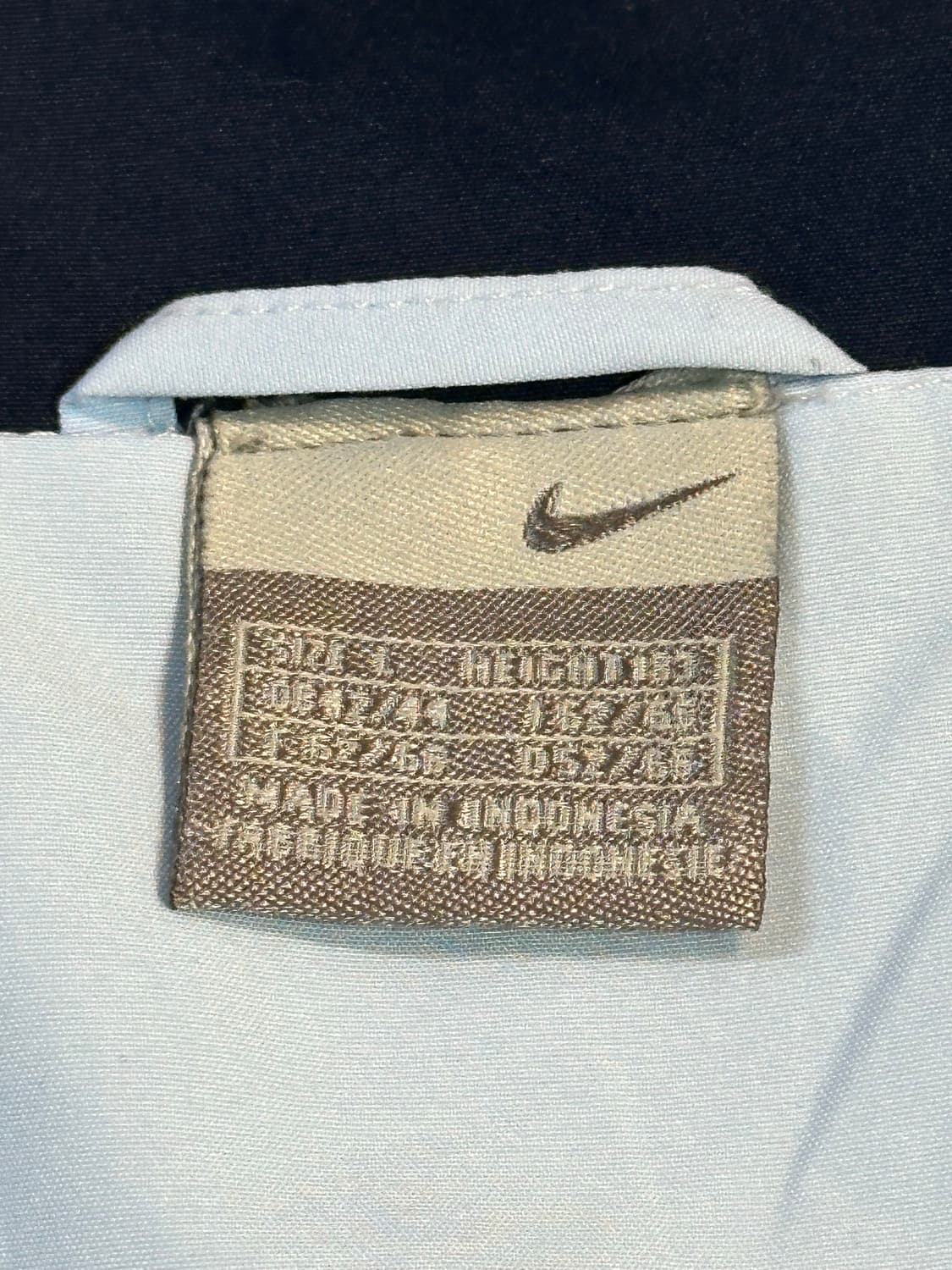 00's 나이키 올드스쿨 스우시 배색 바람막이 자켓 스카이블루 상품이미지6