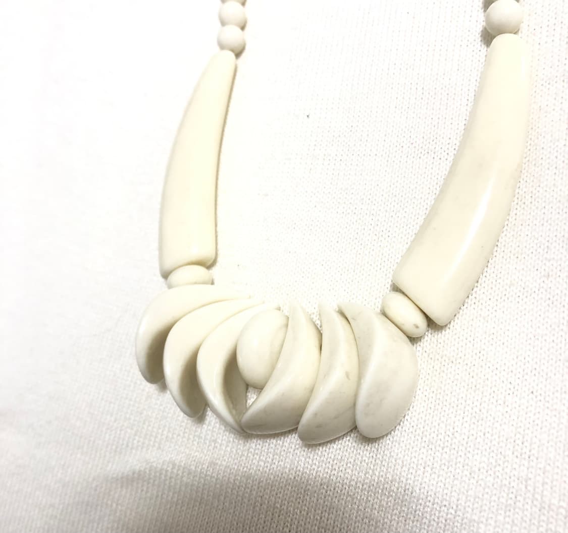 빈티지 아이보리 목걸이 오리엔탈 긱시크 페어리 하구미 갸루 상품이미지2