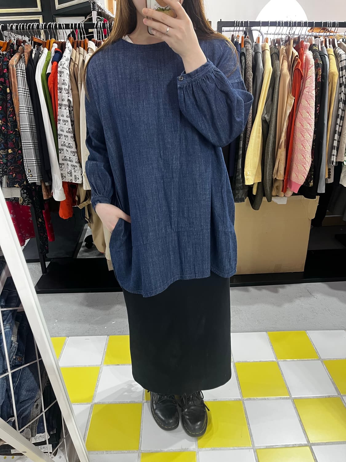 Denim blouse 상품이미지3