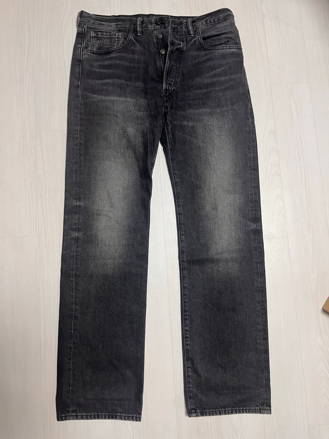 RRL 스트레이트 데님 - 더스티블랙 워시 상품이미지2