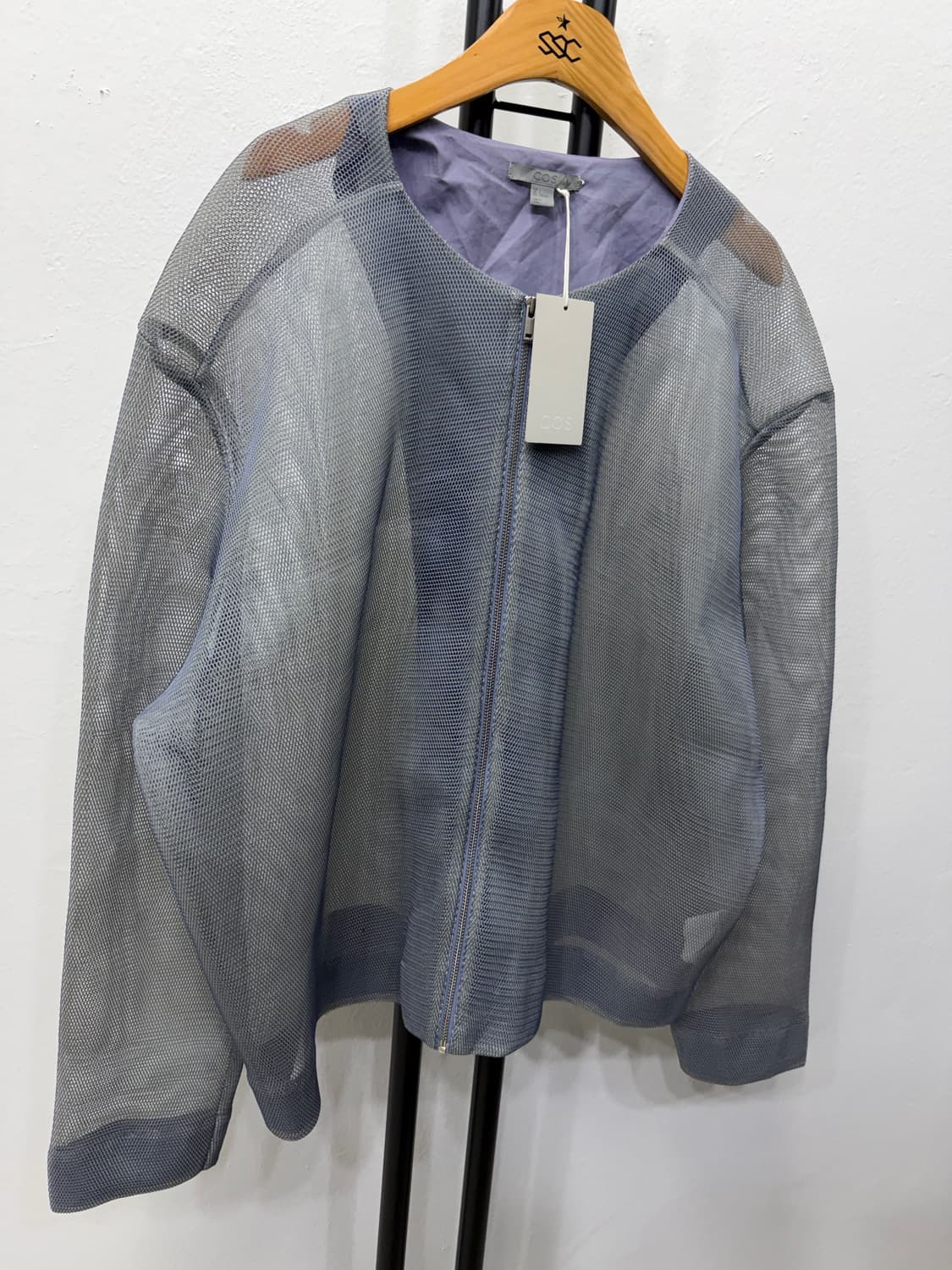 새제품) COS 코스 남성 정품 메쉬 블루종 자켓 L 상품이미지2