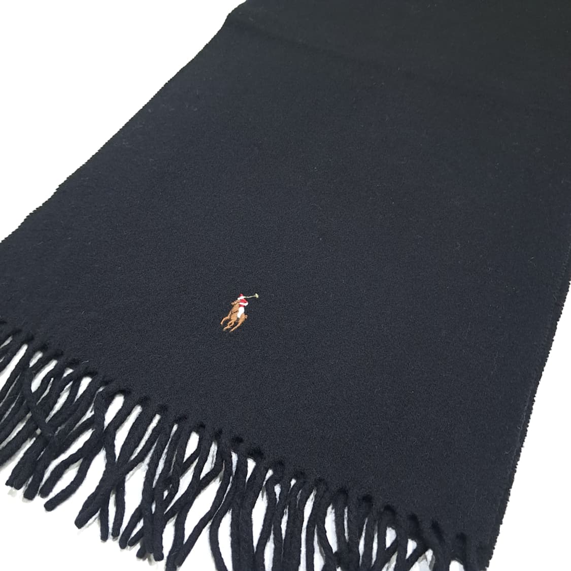 MX566 폴로 이태리판 울 멀티포니 블랙 머플러 목도리 상품이미지3