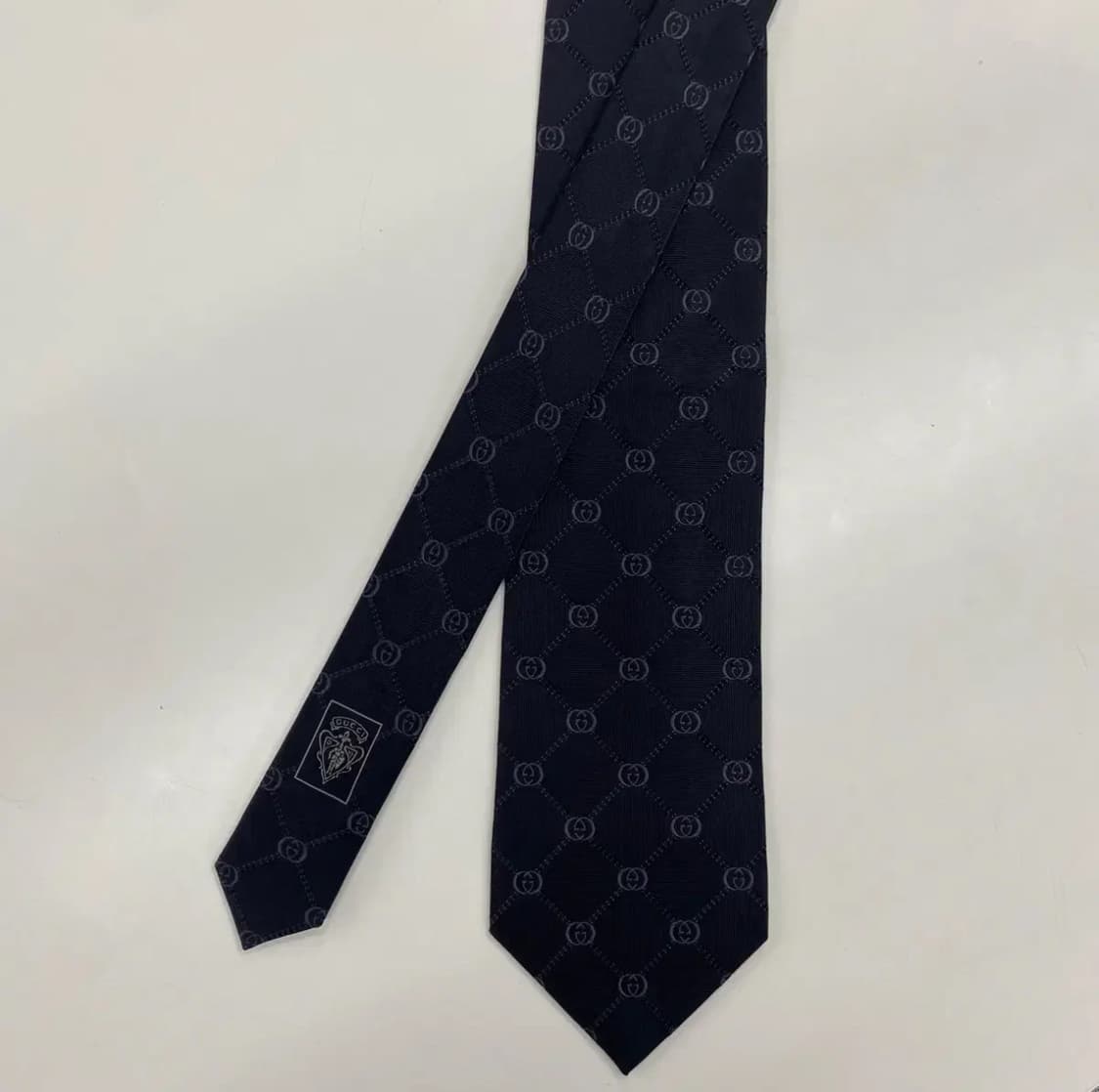 구찌(GUCCI) GG모노그램 명품 정품 블랙넥타이 상품이미지1