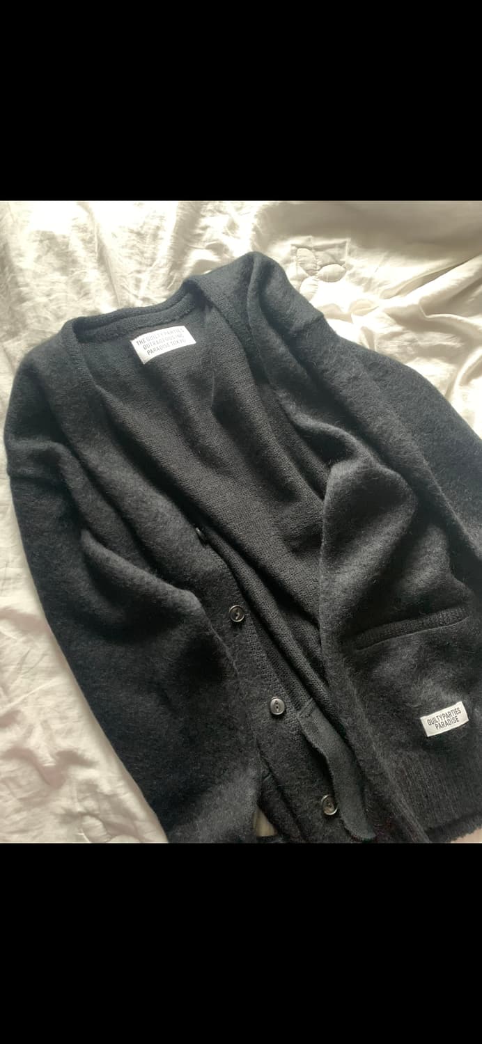 [M] 22FW 와코마리아 모헤어 가디건 블랙 상품이미지2