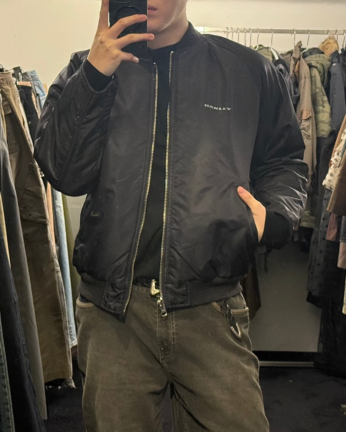 오클리 리버시블 양면 ma-1 항공점퍼 봄버 블루종 M 95 나일론 워크 상품이미지2