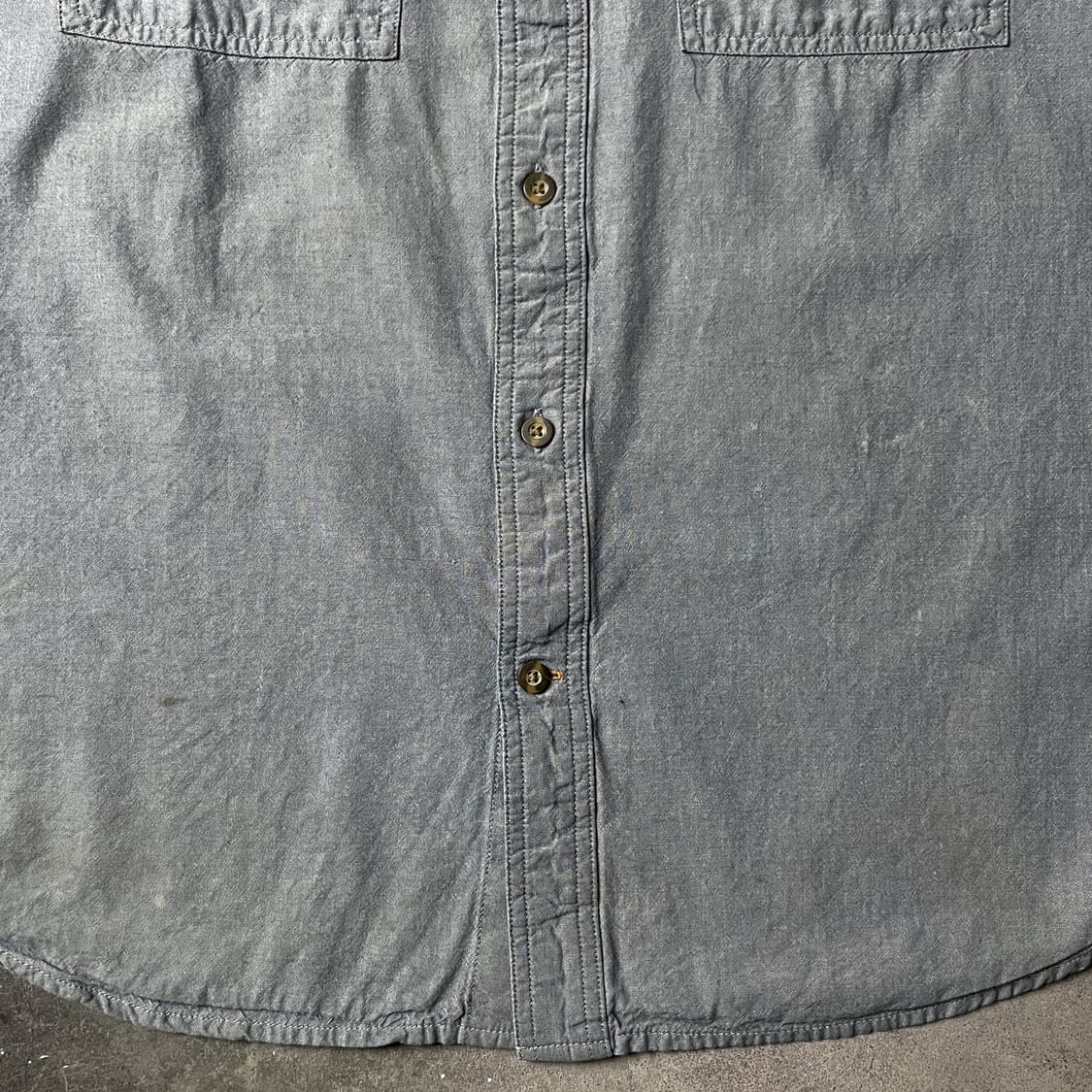 CARHARTT 칼하트 빈티지 블루 플랩포켓 반팔 워크셔츠 A01007 상품이미지4