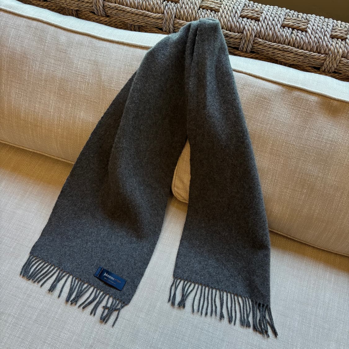 Johnstons 존스톤스오브엘긴 스코틀랜드산 캐시미어 100% 버건디 상품이미지3