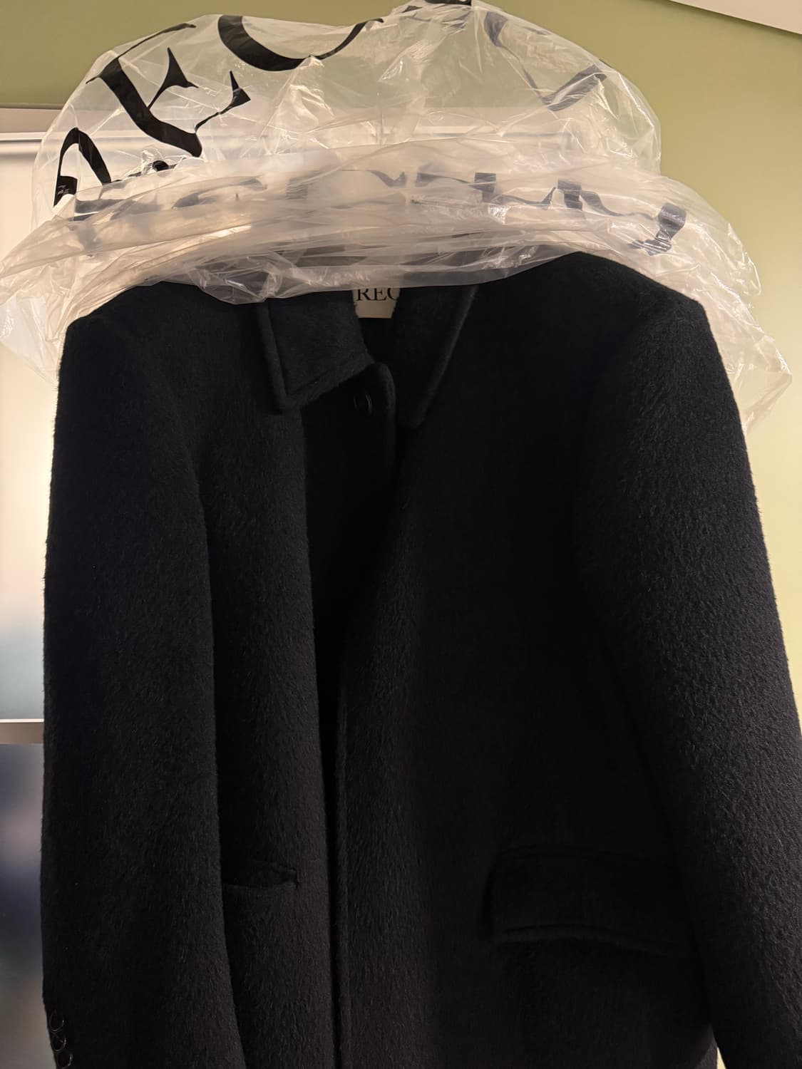 렉토 24FW 라마 울 발마칸 코트 블랙 상품이미지6