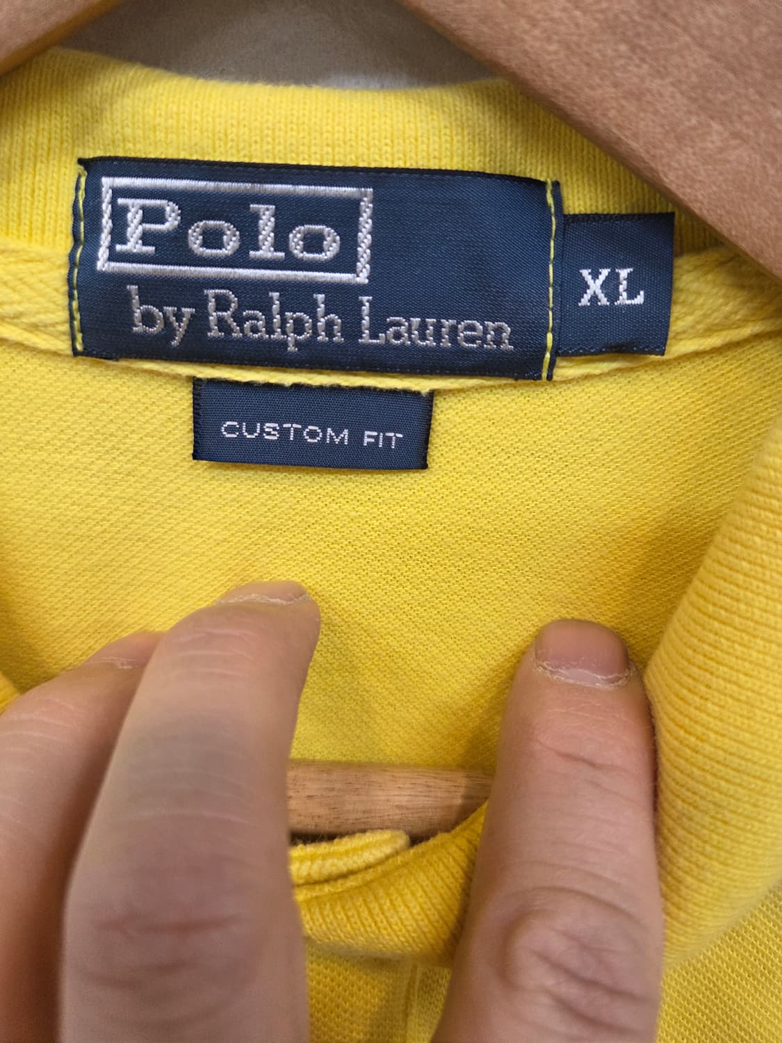 폴로랄프로렌 구형 빅포니 커스텀핏 카라반팔 노랑 xl 상품이미지3