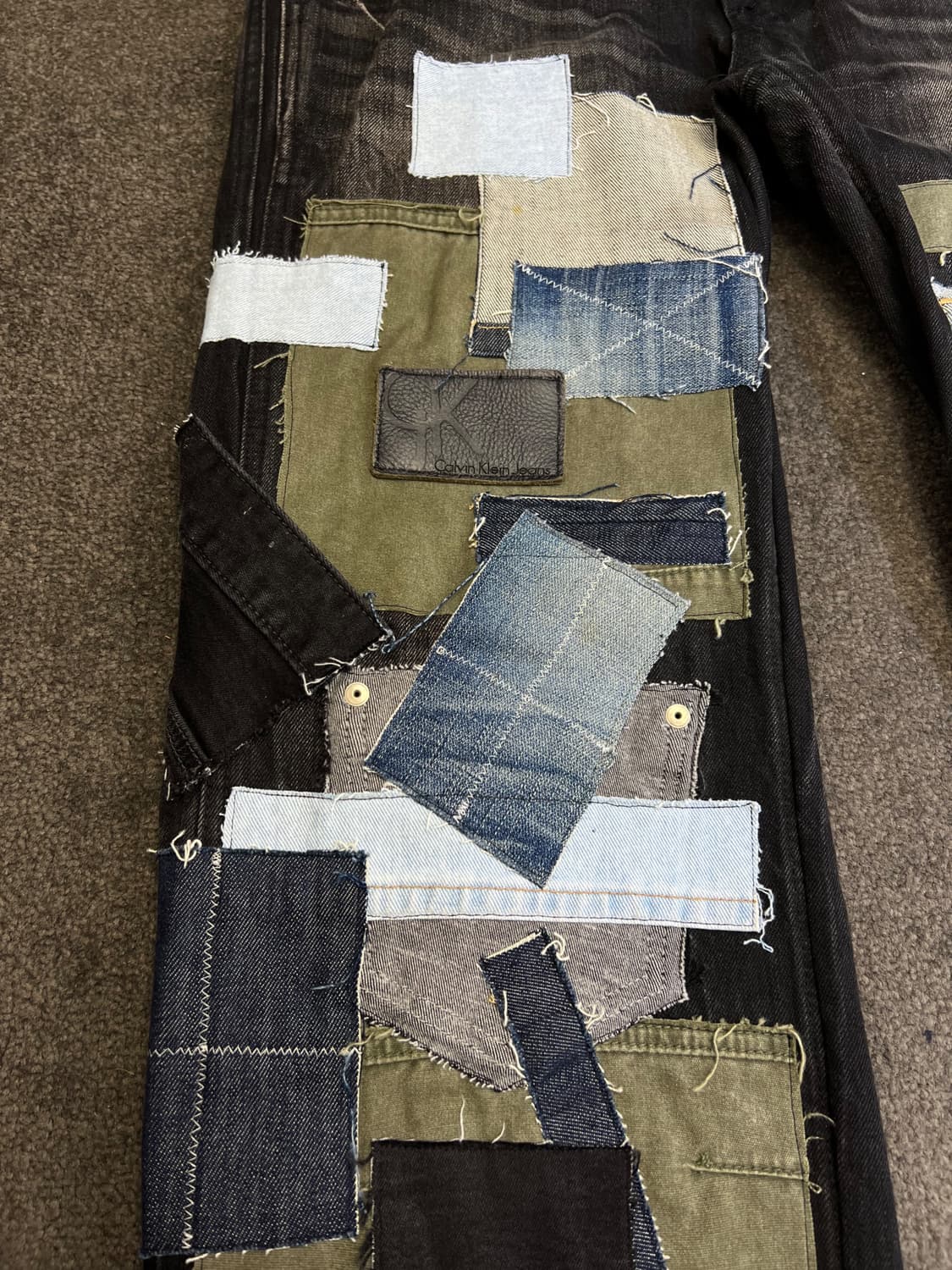 커스텀 패치워크 데님 팬츠 [실측 확인] 상품이미지4