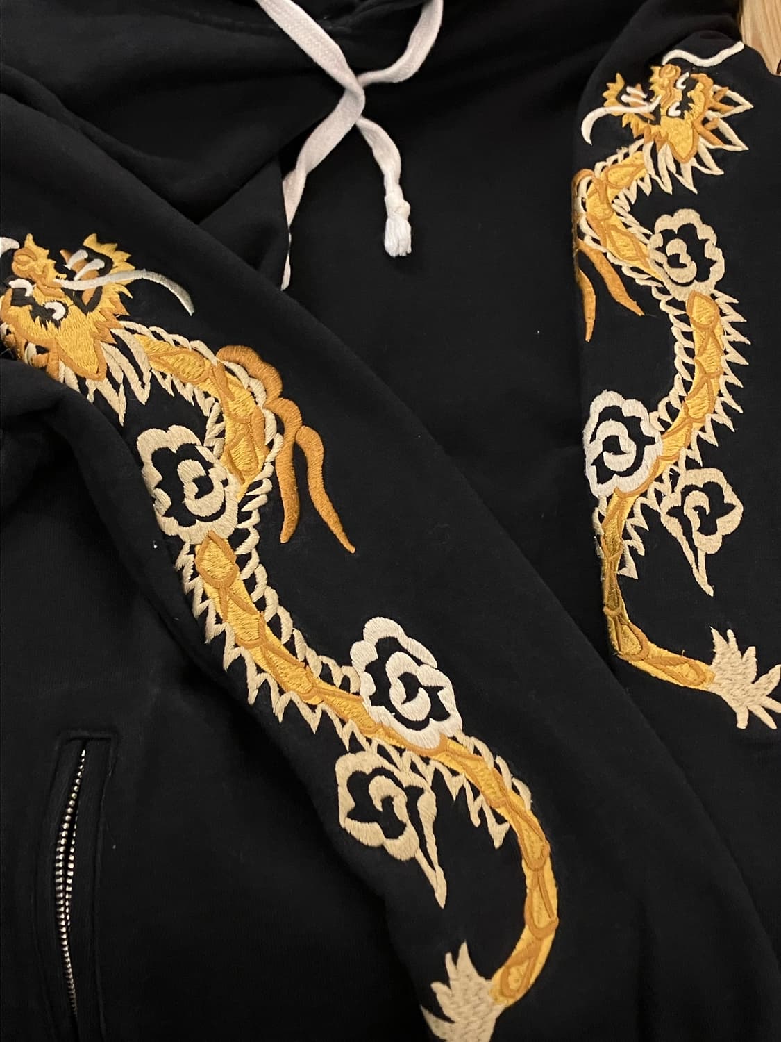 세인트페인 헤비코튼 용자수 후드티 블랙 L #csz2708 상품이미지6