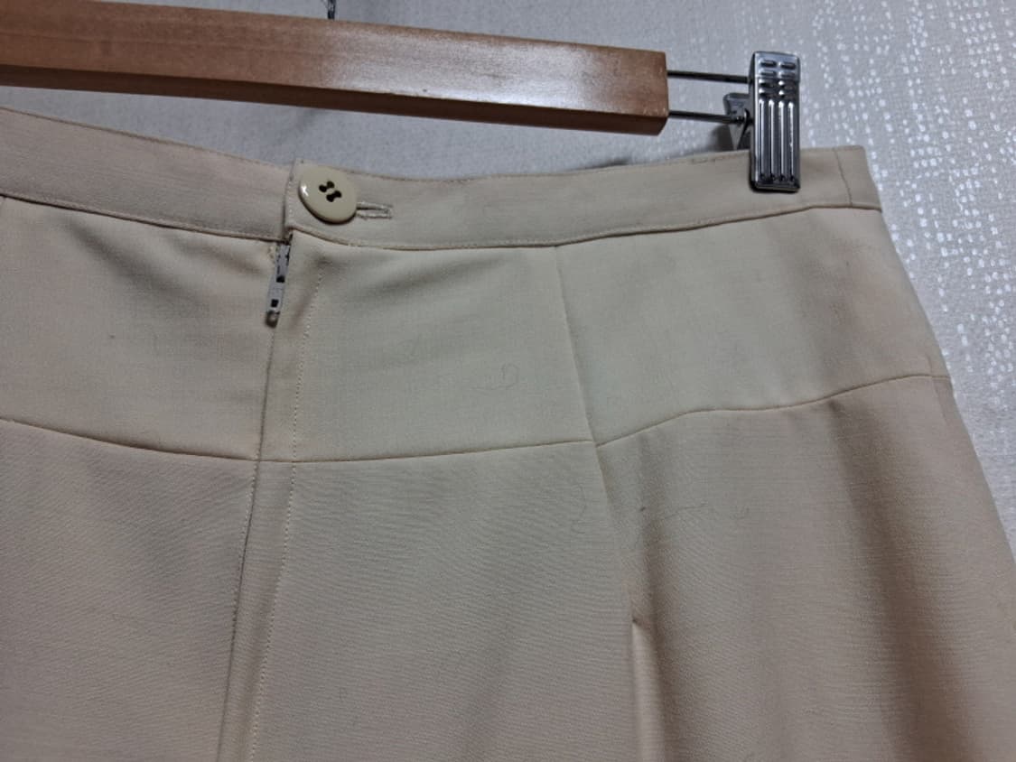 일본빈티지 제니 GENNY 100% 아이보리 순모스커트 허리 27 28  상품이미지5