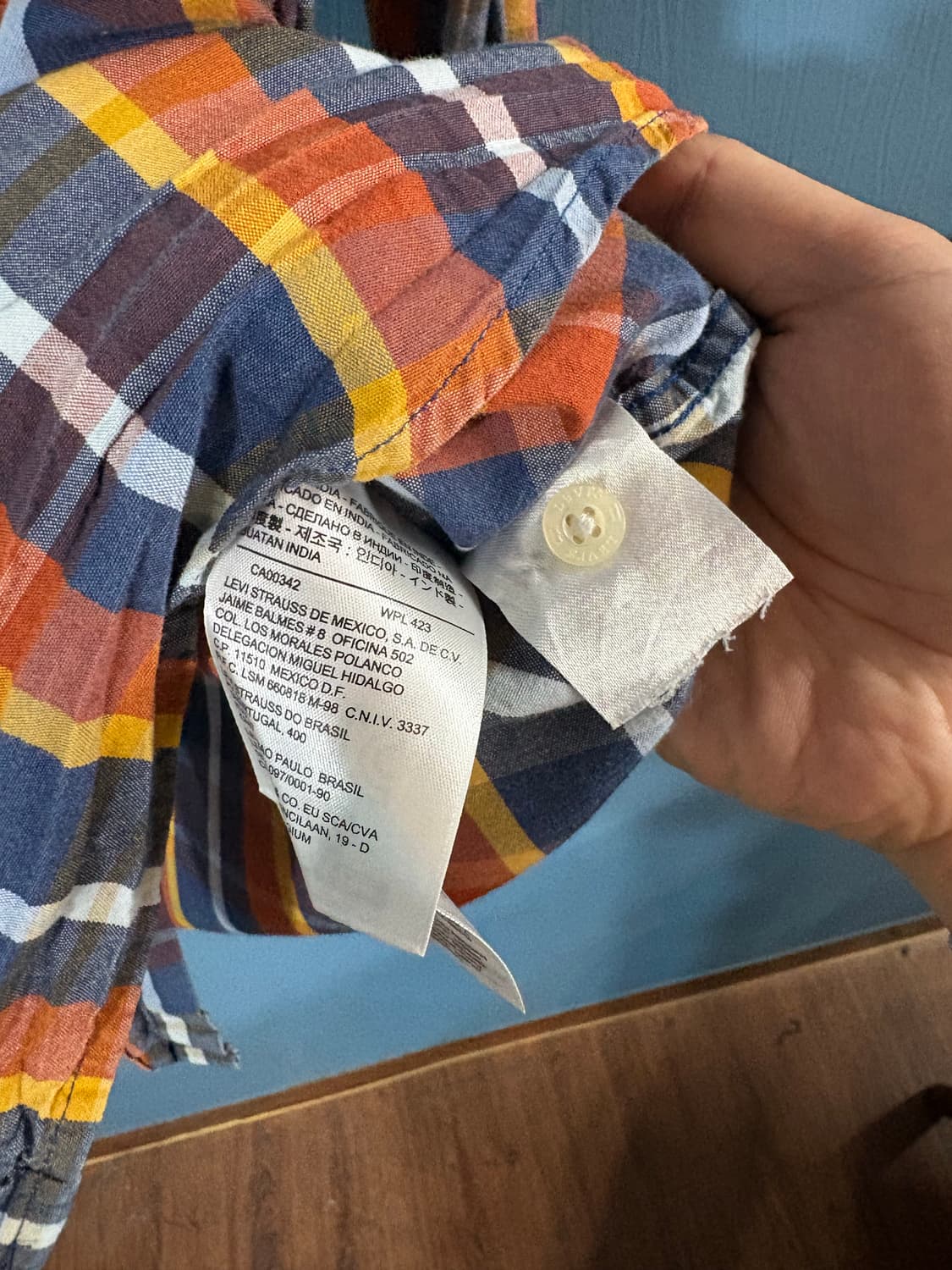 00‘s Levis Madras check western shirt.  상품이미지5