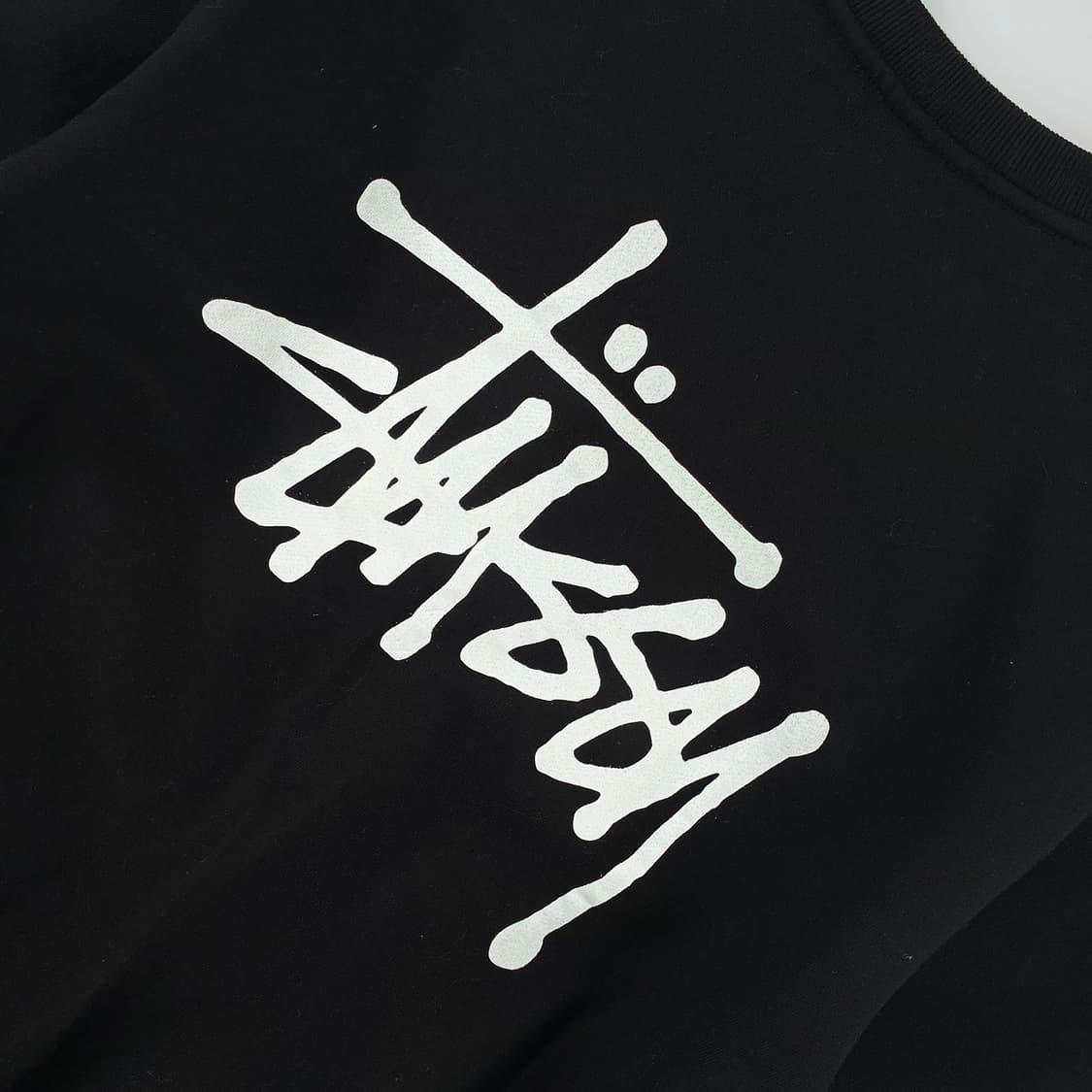 Stussy  스투시 베이직 스탁로고 블랙 맨투맨  상품이미지5