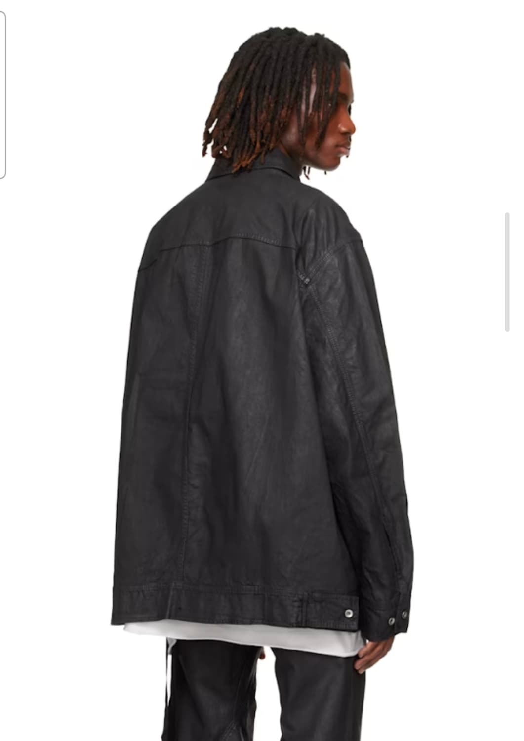 릭오웬스 SS26 왁스 코팅 점보 워커 자켓 DBK  상품이미지4