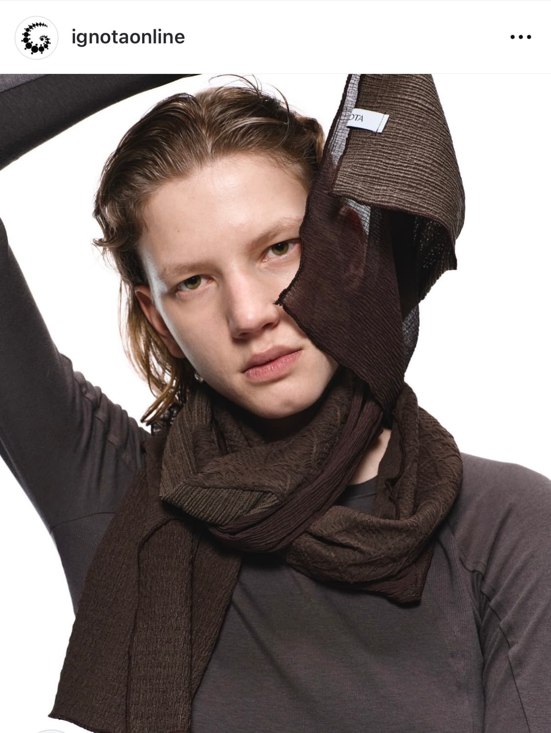 이그노타 Core14 scarf brown 상품이미지2