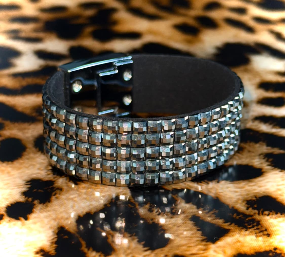 갸루 펑크 emo 스터드 큐빅 뱅글 팔찌 상품이미지2