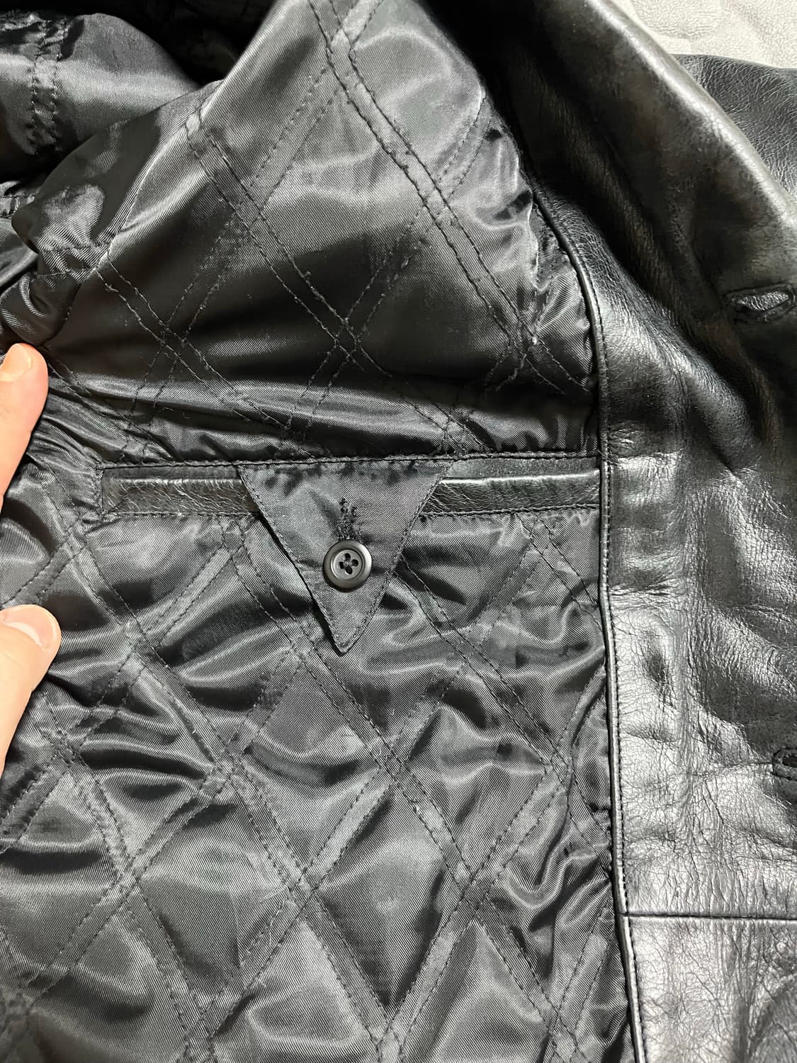 [GAP] old gap 올드갭 레더 카코트 블랙 xxs 상품이미지9