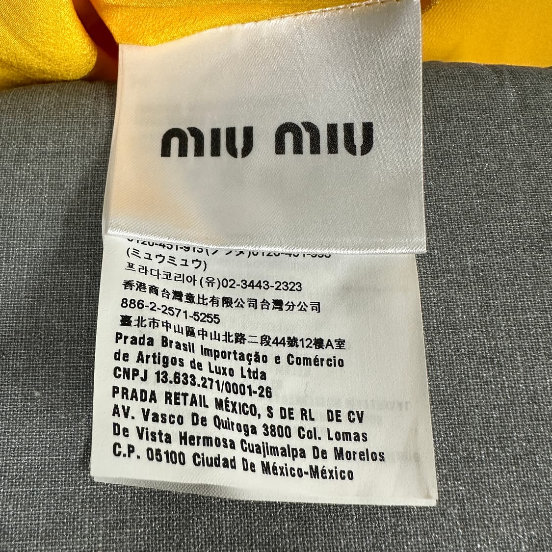 미우미우 캔디체인 스트랩 옐로우 드레스 상품이미지5