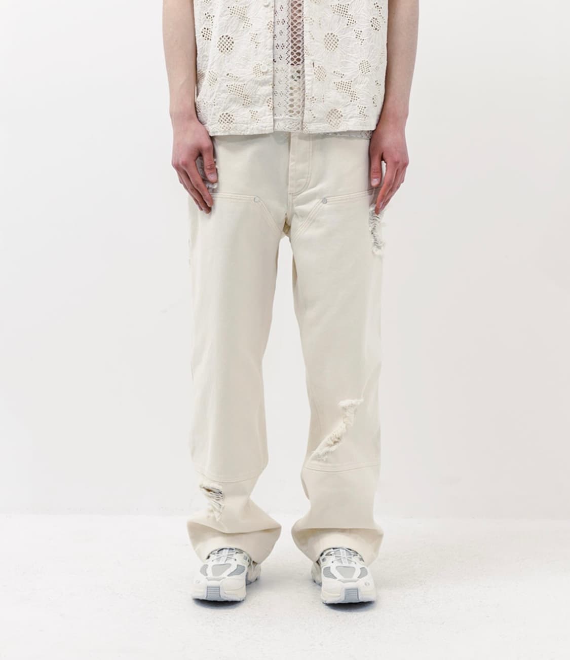 etudes paris ripped quarter 데님 더블니 48 상품이미지1