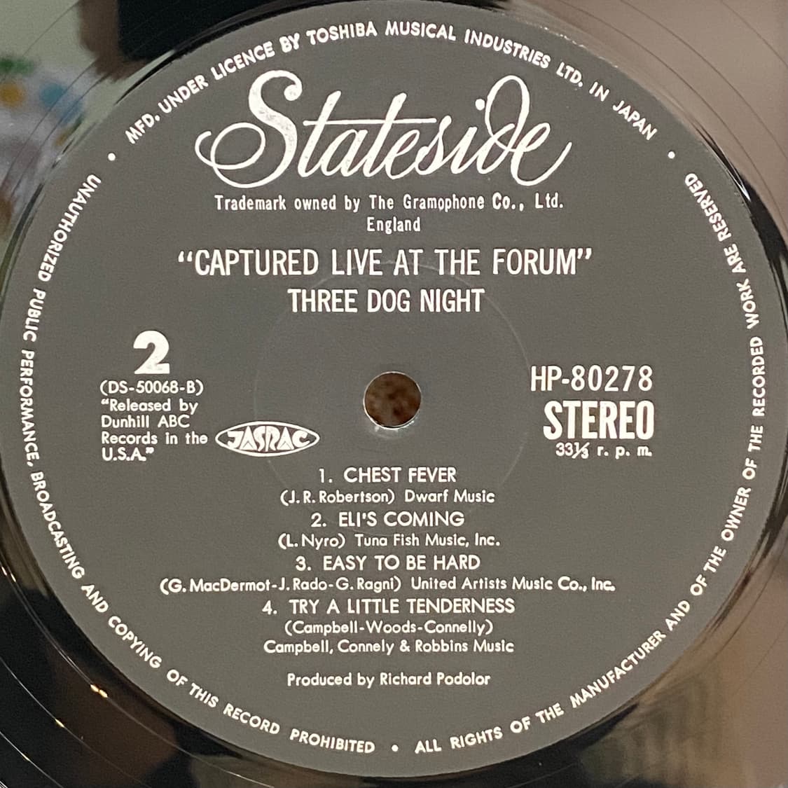 (LP) Three Dog Night - Captured Live 상품이미지5