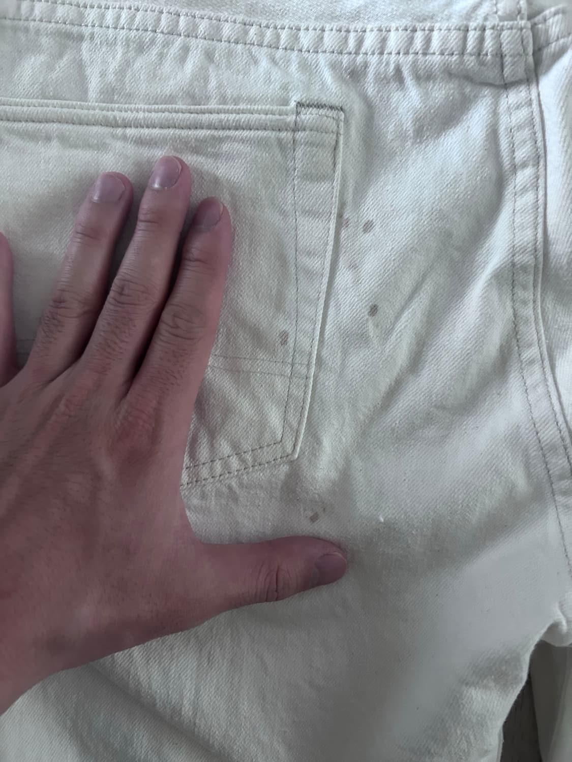 RRL 미국산 스트레이트 레그 핏 내추럴 / 화이트 데님 팬츠 32x30 상품이미지5