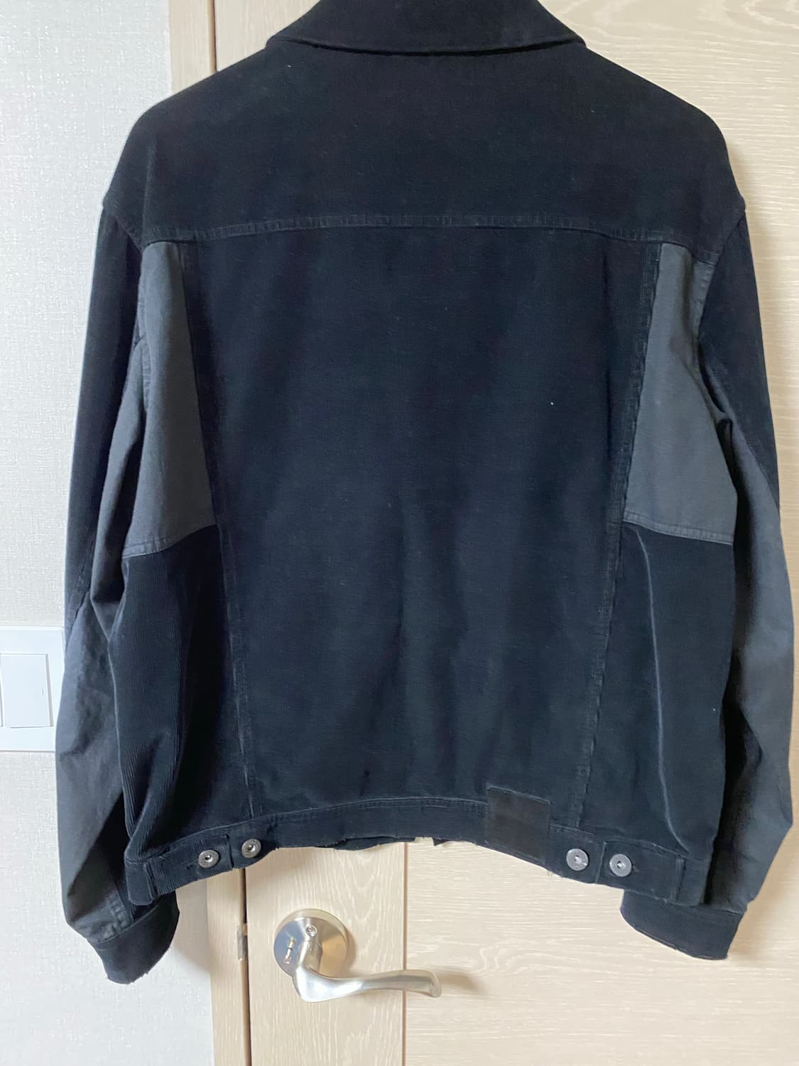 [2] 폴리테루 페이디드 트러커 자켓 코듀로이 블랙 상품이미지7