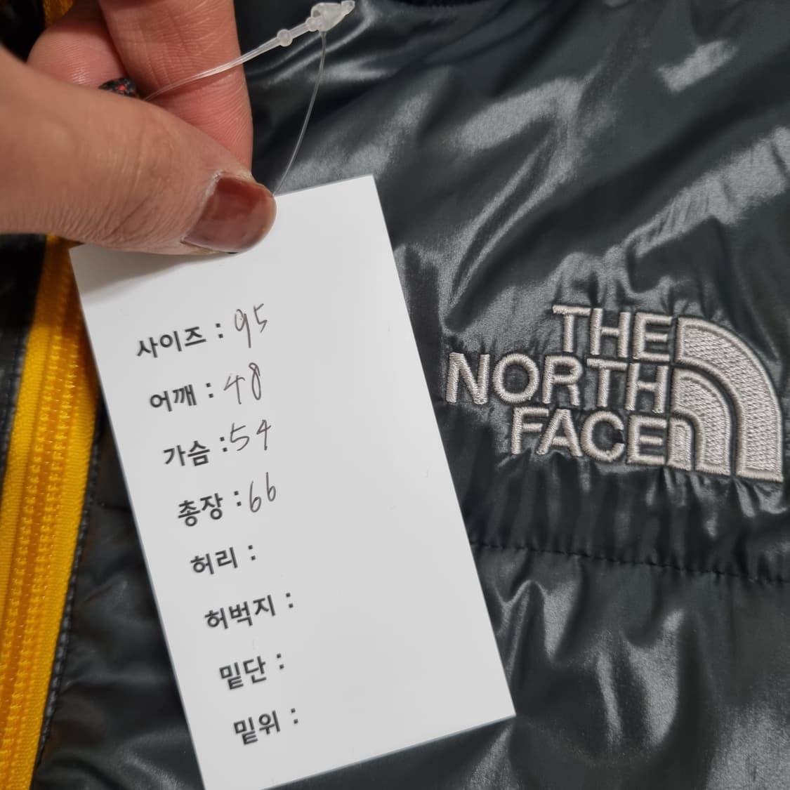 노스페이스 패딩 진그레이  상품이미지6