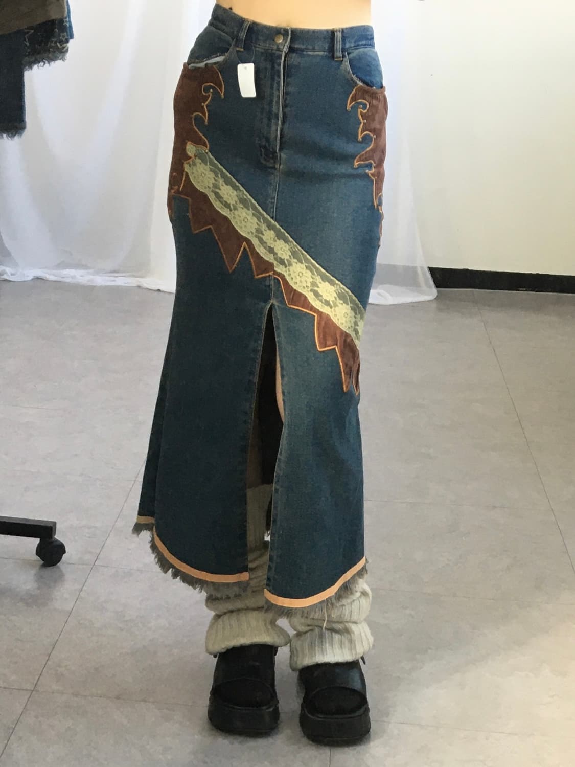 Western mood denim skirt 상품이미지7