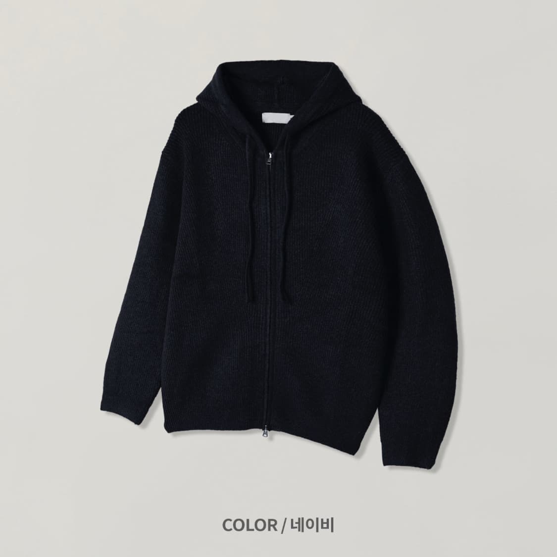[M, L size] 니트 후드 집업 6 color 상품이미지3