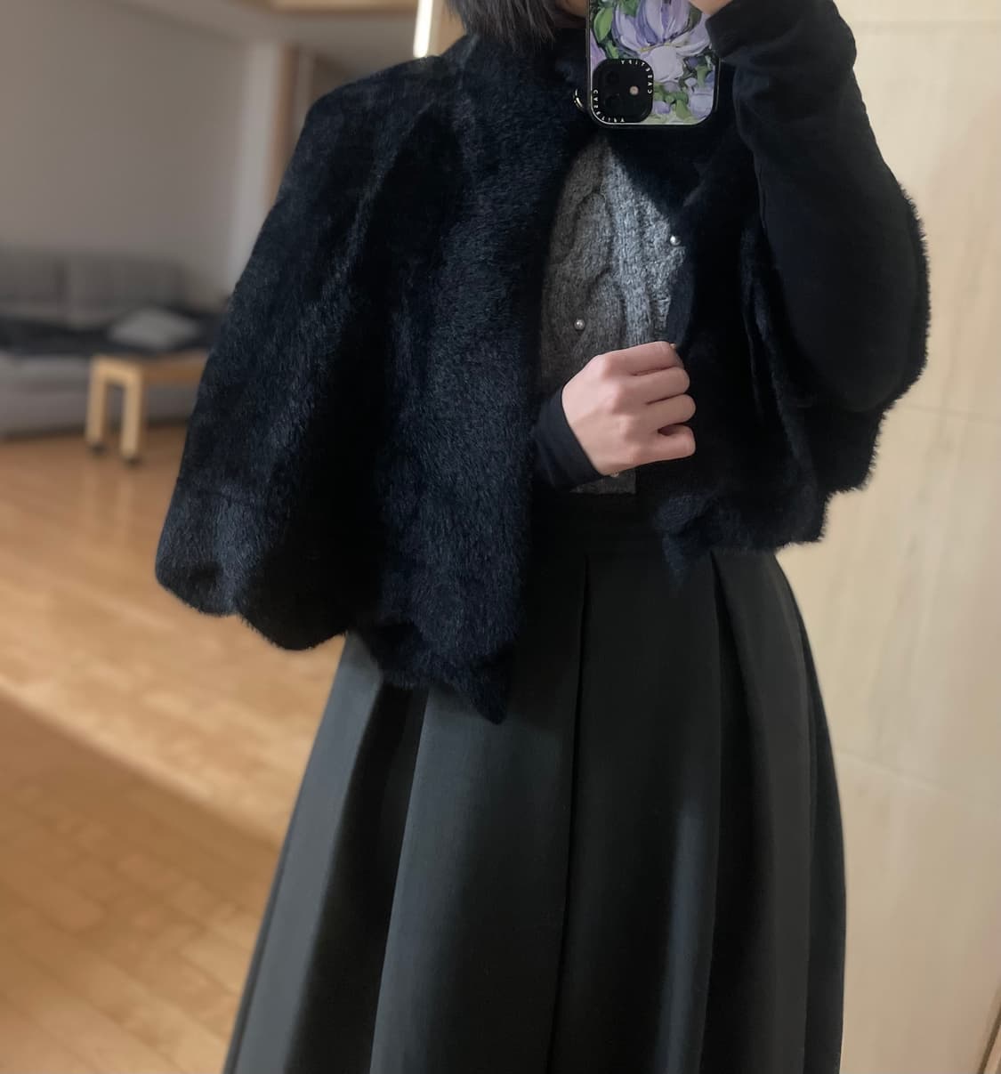 퍼 케이프 코트 퍼자켓 라보빈티지 서쿠키 프레클 사가폭스 밍크 퍼코트 상품이미지5