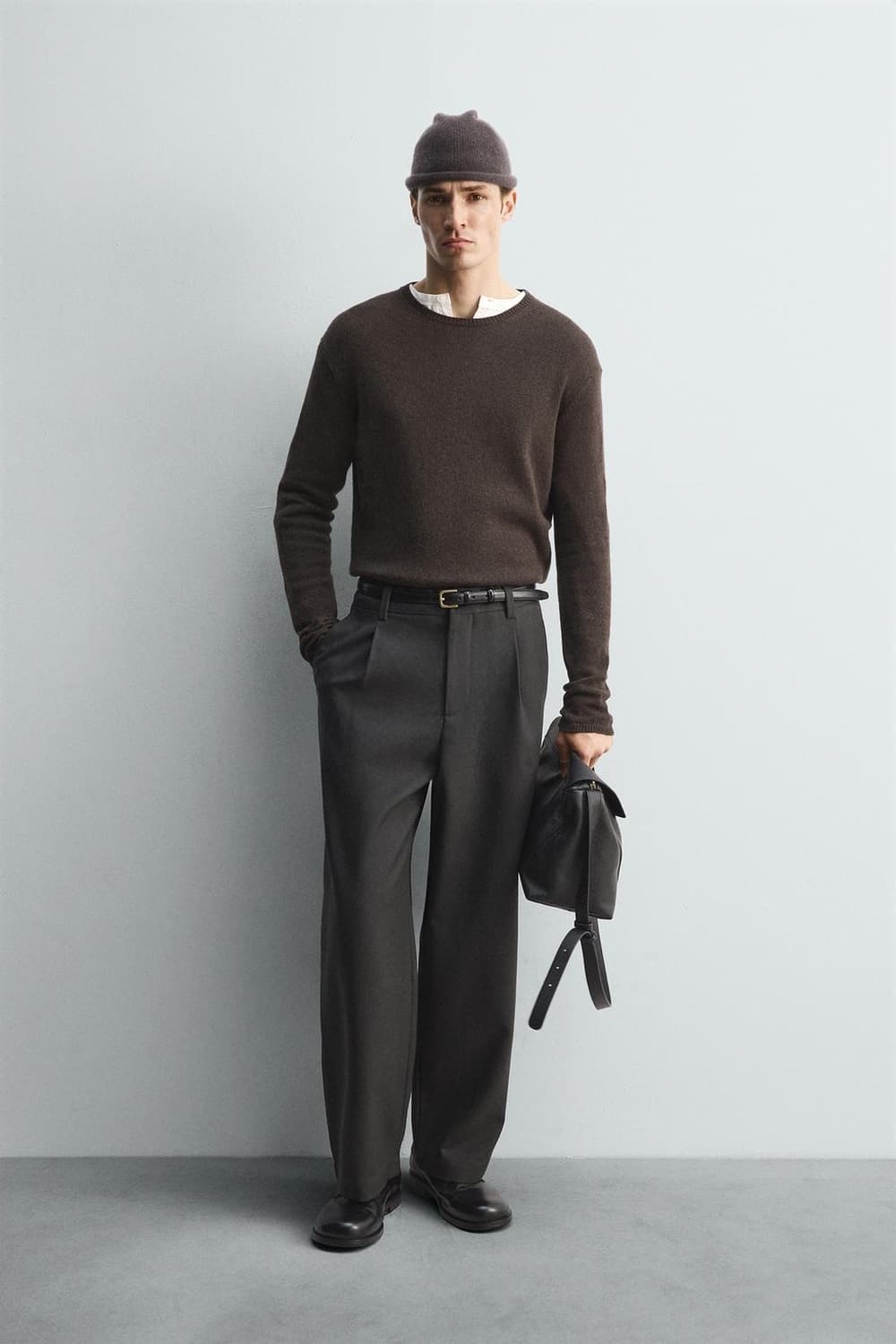 자라 / 울 블랜드 점퍼 니트 리미티드 에디션 / 브라운 / M 상품이미지1