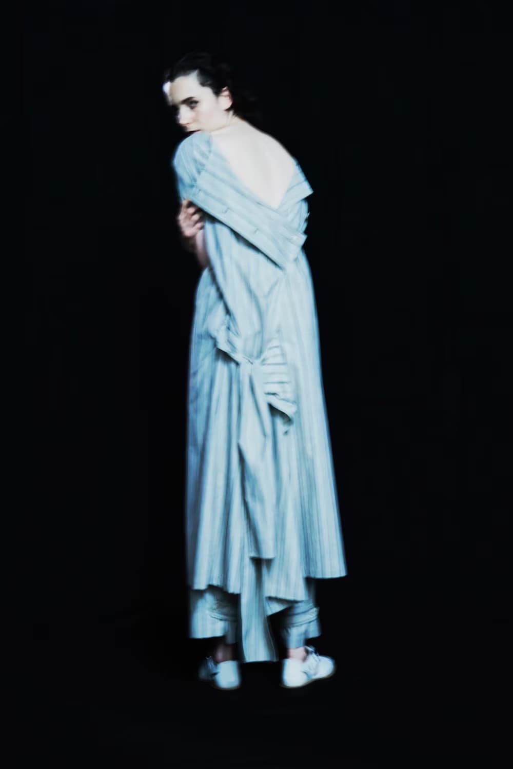 요지야마모토 24ss 스트라이프 와이드 팬츠 상품이미지1