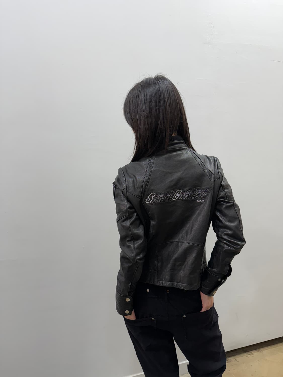 EXR 레더 플랩커버 바이커자켓 상품이미지1