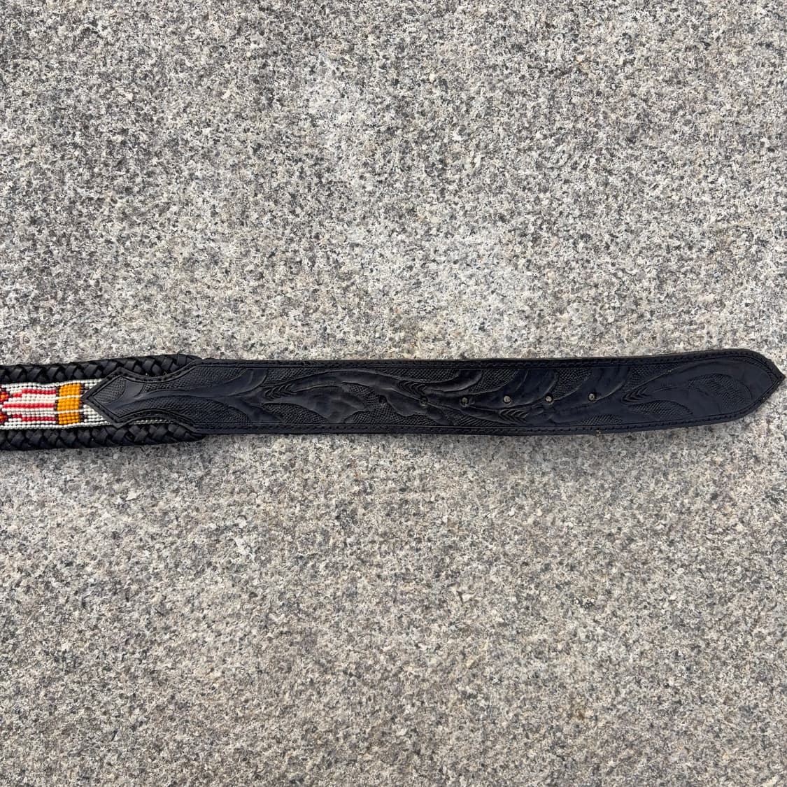 핸드 비즈 웨스턴 레더 벨트 상품이미지6