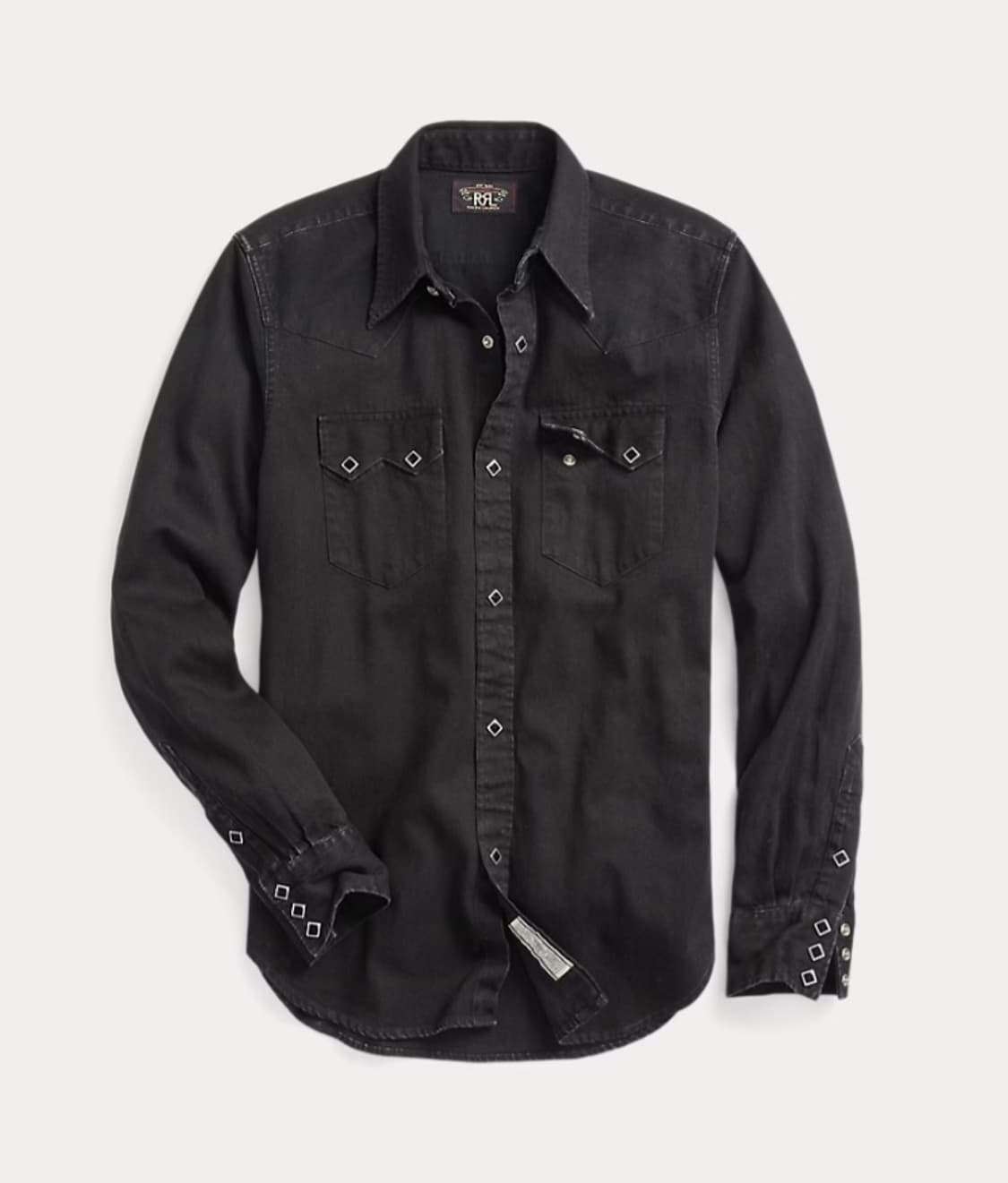 더블알엘 rrl 슬림핏 데님 웨스턴 셔츠 블랙 L 상품이미지1