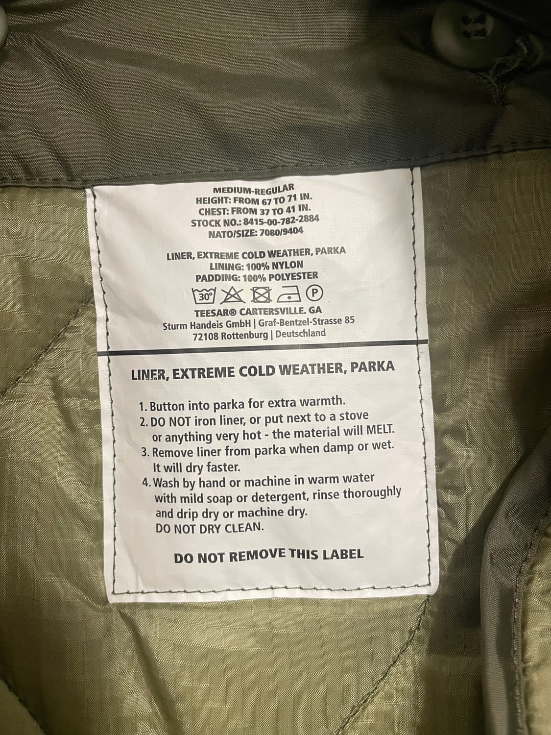 [M] 밀텍 M65 야상 개파카 올리브 상품이미지3