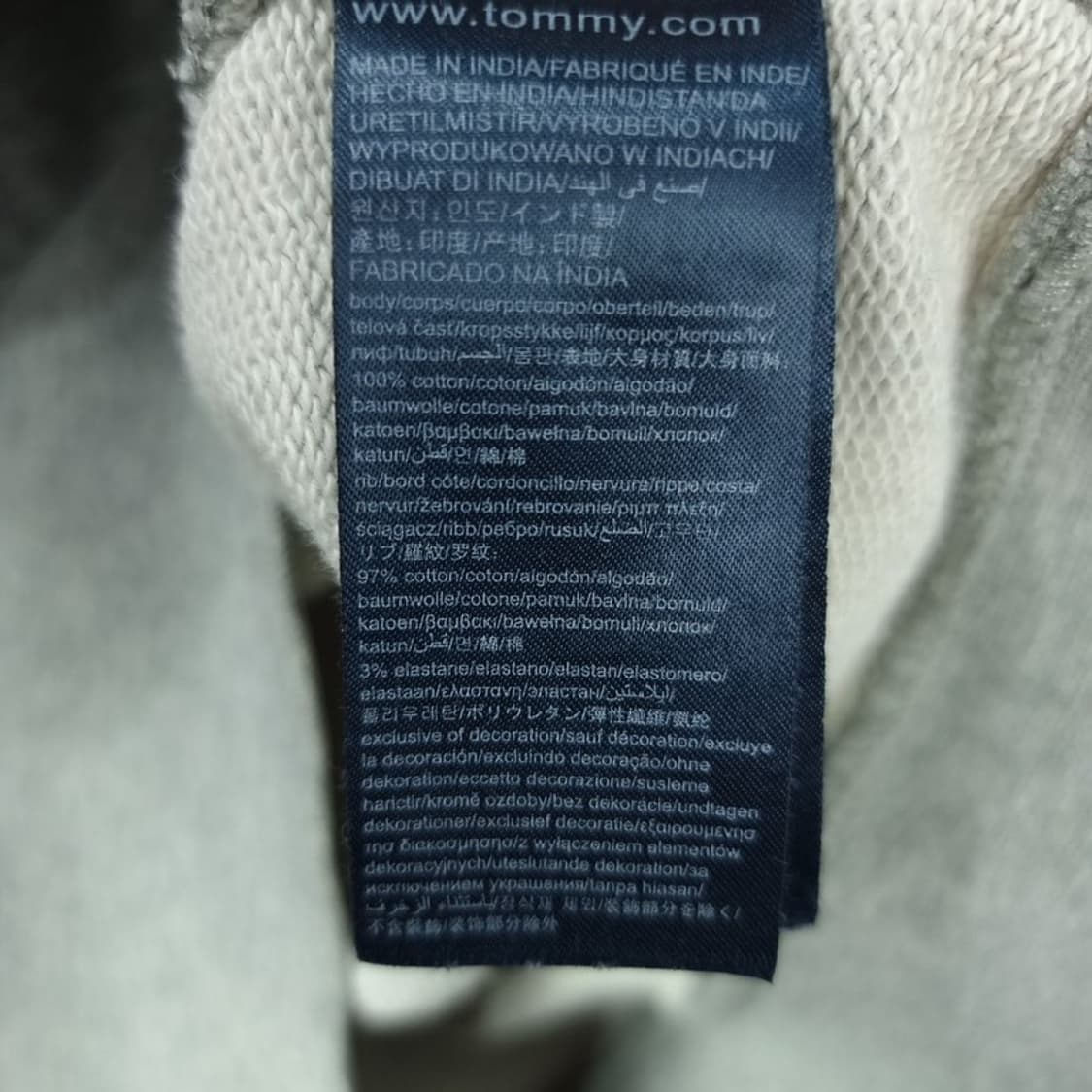 [타미힐피거] 빈티지 빅로고 맨투맨 그레이 M19262 상품이미지8