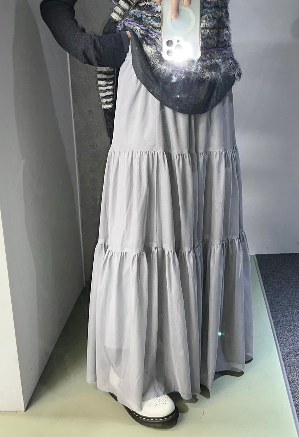 빈티지 그레이 캉캉 스커트 상품이미지2