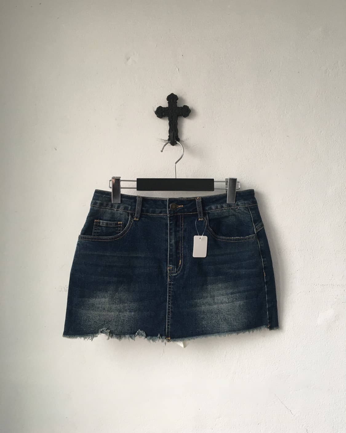 Butterfly embroidery denim short skirt 상품이미지2