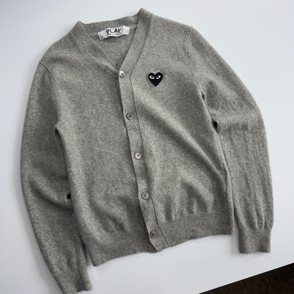 Comme des Garcons 꼼데가르송 그레이 블랙와펜 가디건 상품이미지3