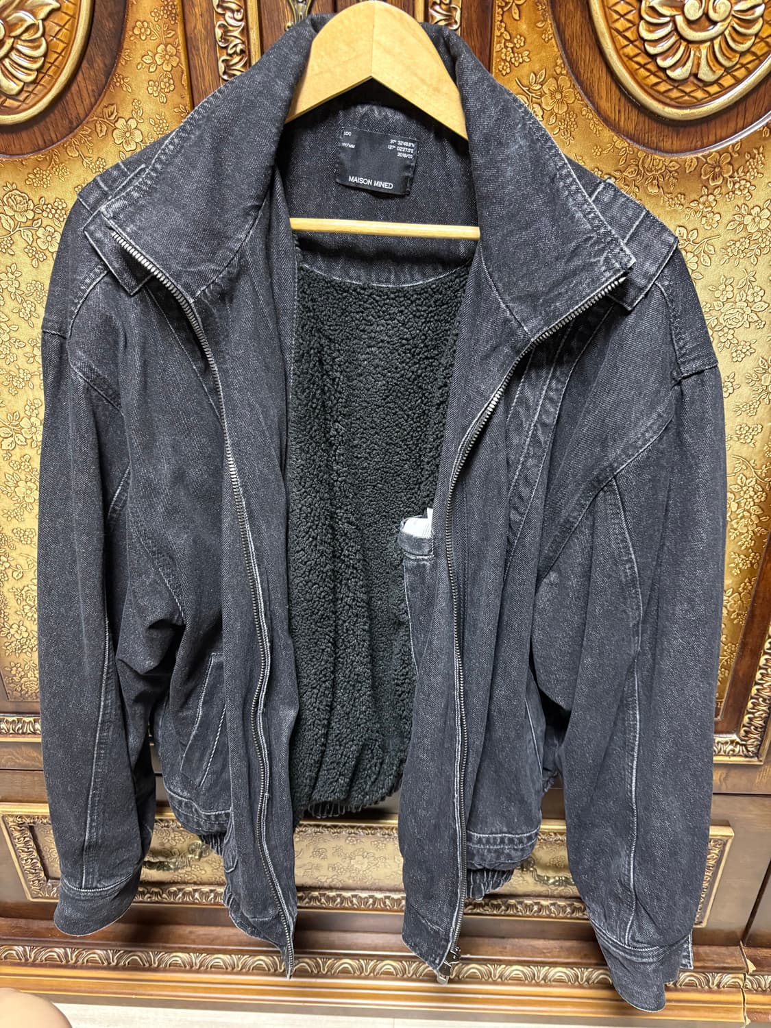 메종미네드 블랙 데님 블루종 L 상품이미지1