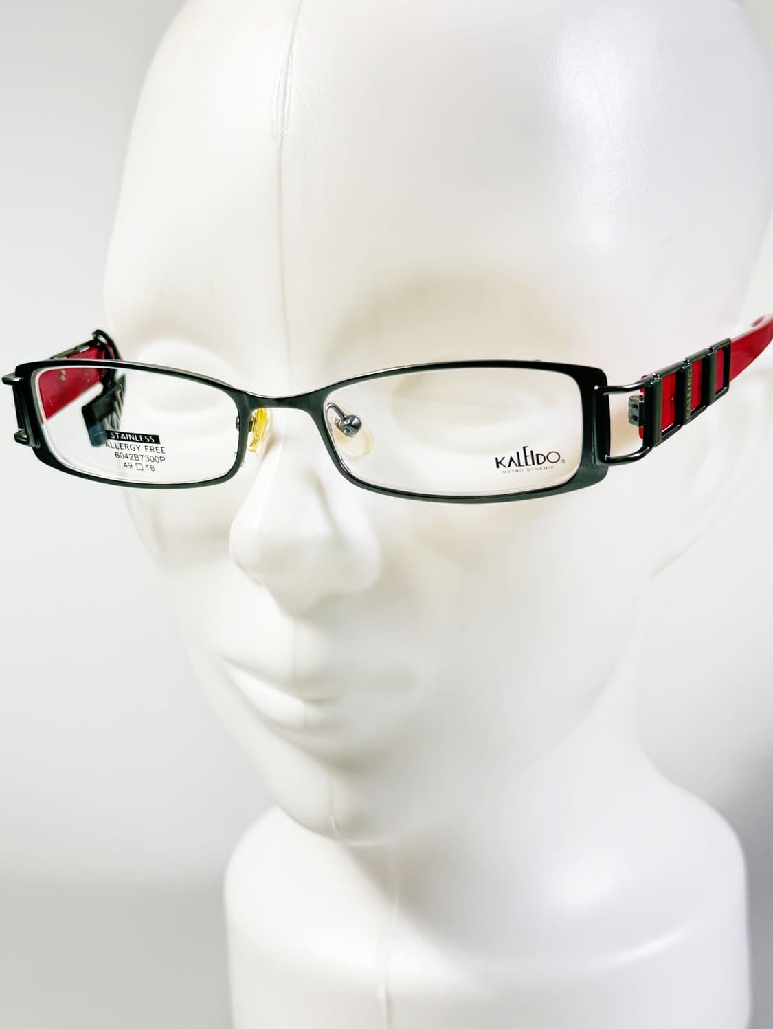 90s KALEIDO 건메탈 슬림 스퀘어 빈티지 안경 상품이미지8