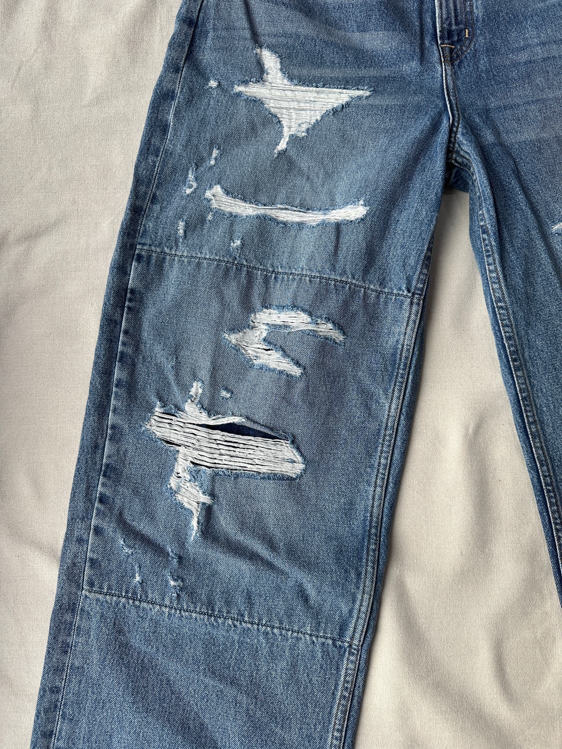 NOEND USA 와이드 디스트로이드 데님팬츠 32 상품이미지3