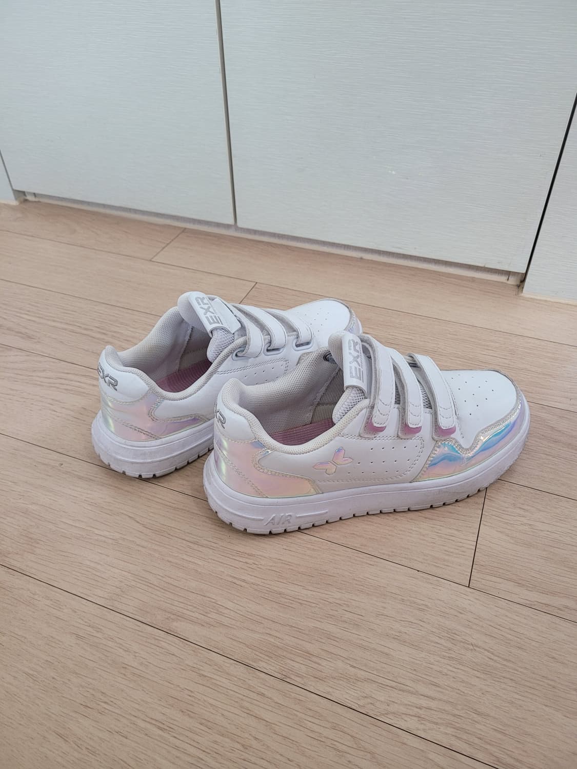 EXR 키즈 벨크로 운동화 220 화이트 상품이미지3