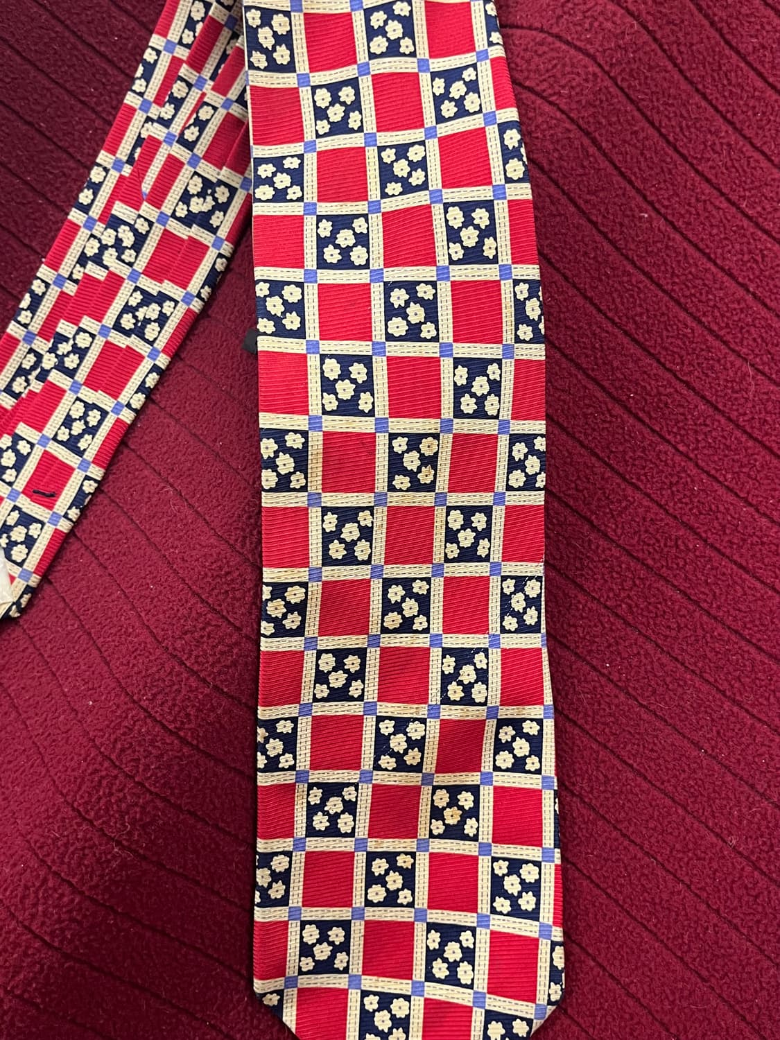 디올 패턴 넥타이 레드 #csz2552 상품이미지5